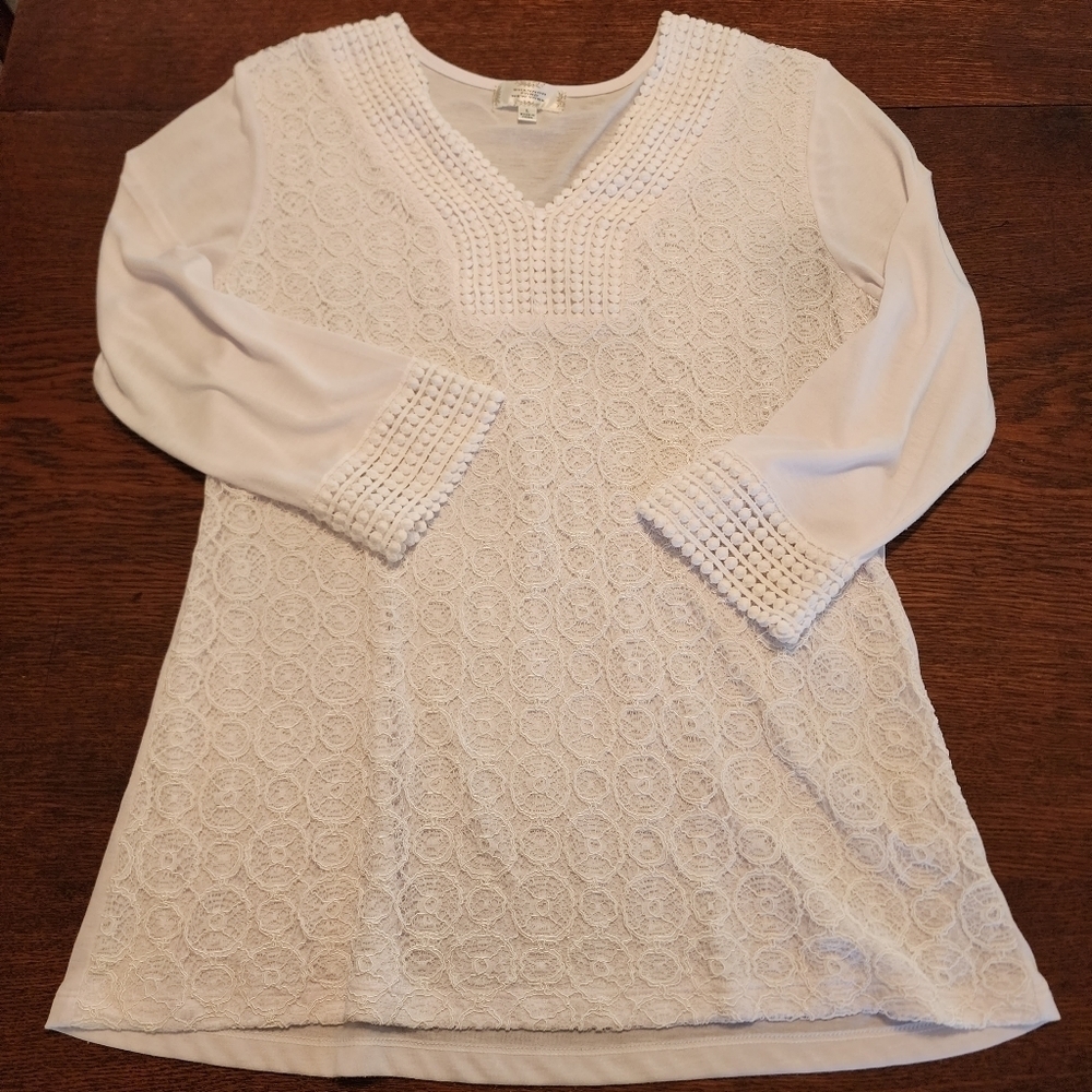 Beautiful white decorative blouse